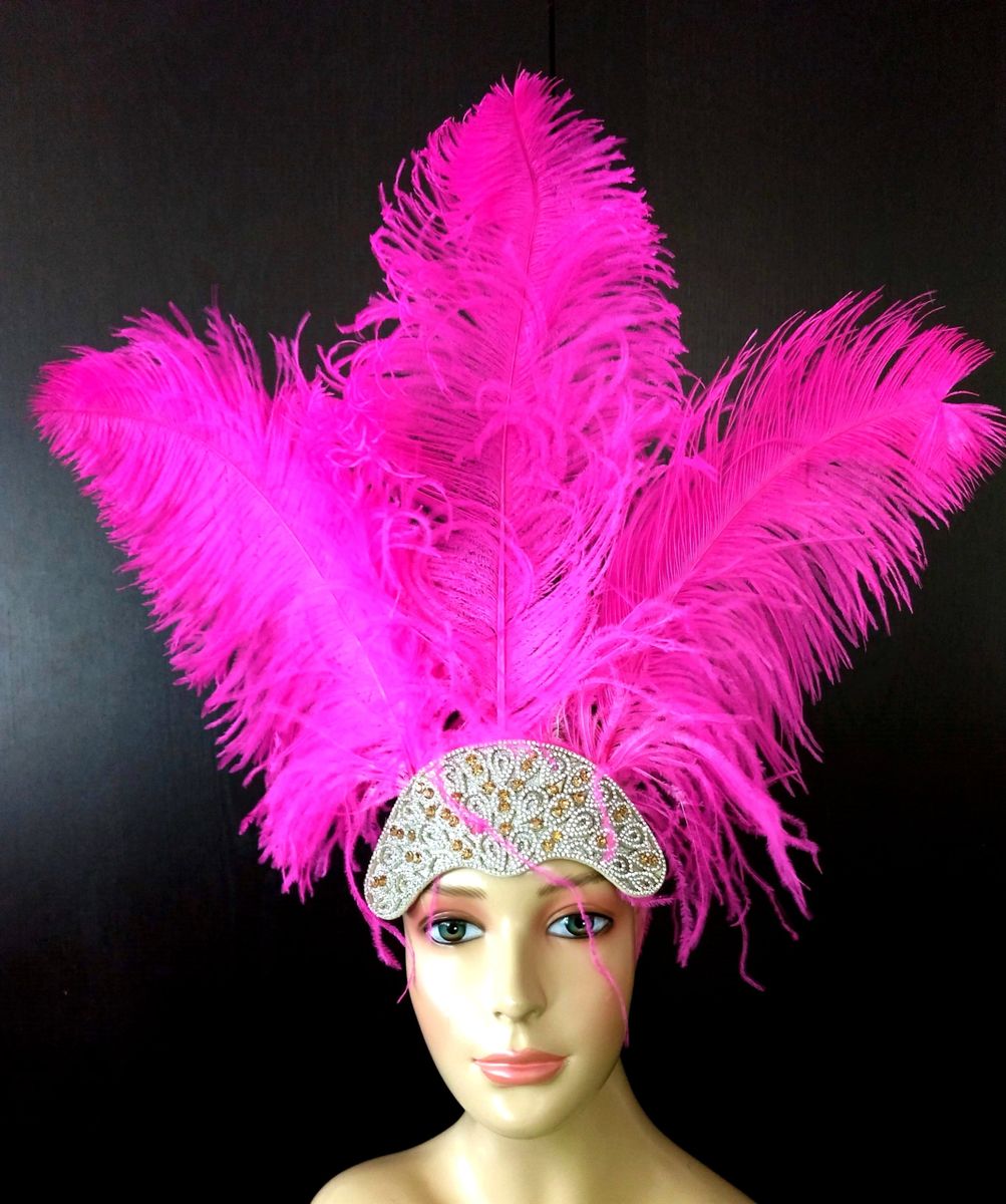 Carnival Feather Headdress Medium Size Ostrich Feathers